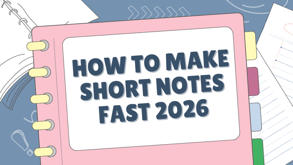 How to Make Short Notes Fast 2026